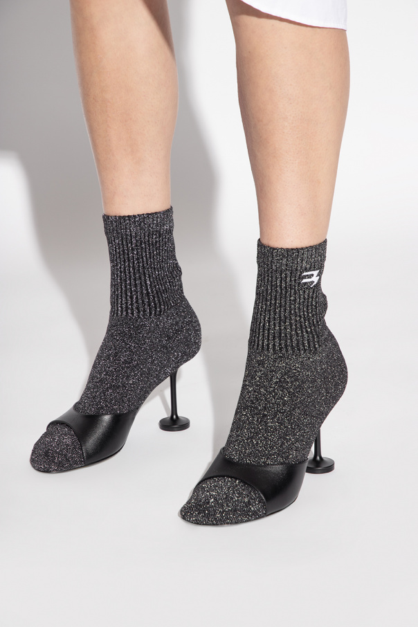 Black glitter balenciaga sales socks